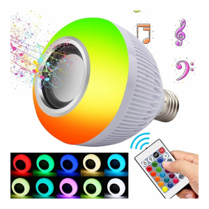 Lâmpada Caixa de Som Led Rgb Bluetooth + Controle Remoto PX-2321