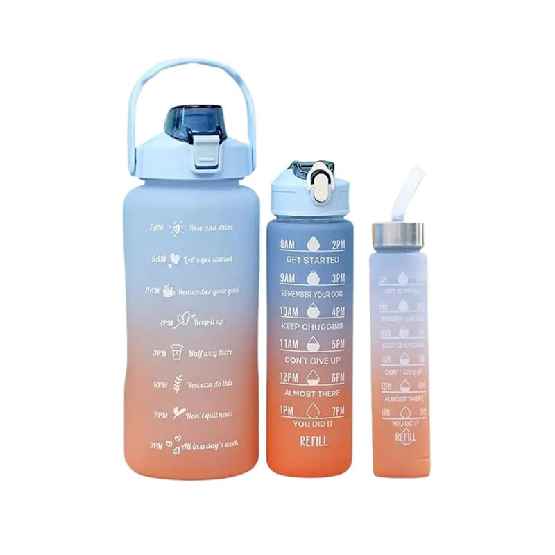 Kit com  3 Squeeze Motivacional  2000ml + 900ml + 300ml