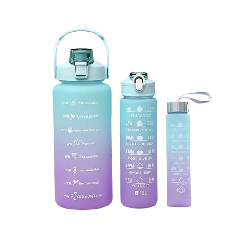 Kit com  3 Squeeze Motivacional  2000ml + 900ml + 300ml