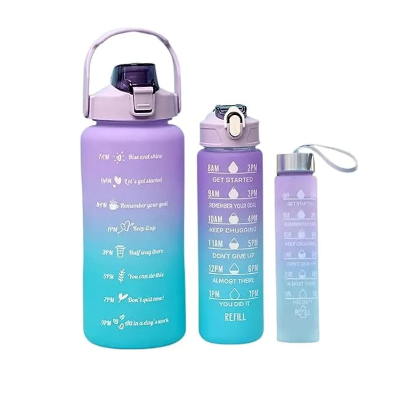 Kit com  3 Squeeze Motivacional  2000ml + 900ml + 300ml