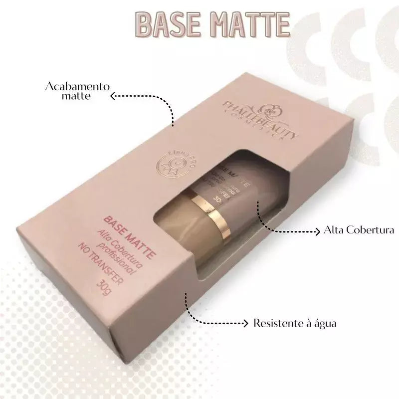 Base Matte Alta Cobertura - Phállebeauty