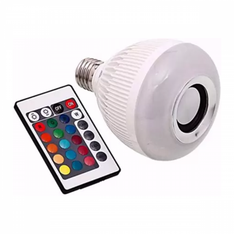 Lâmpada Caixa de Som Led Rgb Bluetooth + Controle Remoto PX-2321